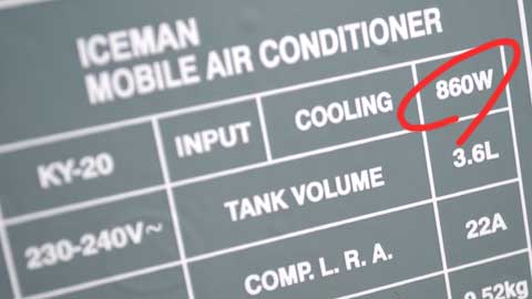 air cooler power consumption in watts
